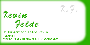 kevin felde business card